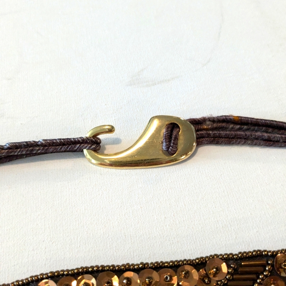 Vintage Milor Handmade Sequin and Beads 30's Ladies Waist Belt One Size - Picture 8 of 16